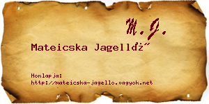 Mateicska Jagelló névjegykártya